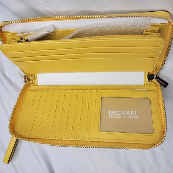 Michael Kors Yellow Wallet - Picture 3 of 4